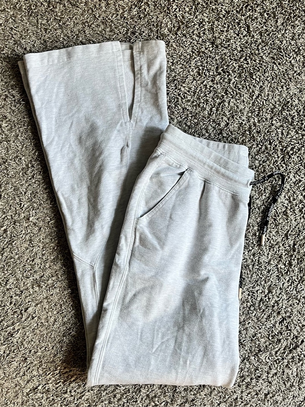 Free People Movement Heather Grey Hot Shot Kick Flares Front Slit Pants Small